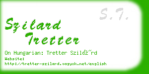 szilard tretter business card